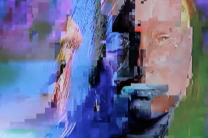 I Create Glitch Art Using Interrupted Cable TV Signals