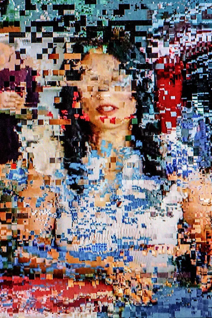 I Create Glitch Art Using Interrupted Cable TV Signals