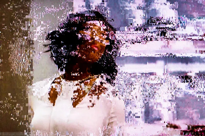 I Create Glitch Art Using Interrupted Cable TV Signals