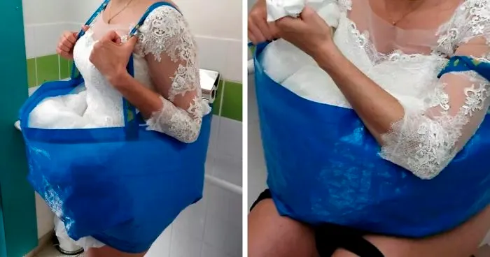 Bride-To-Be Invents IKEA Bag Hack To Pee Worry Free On Her Wedding Day