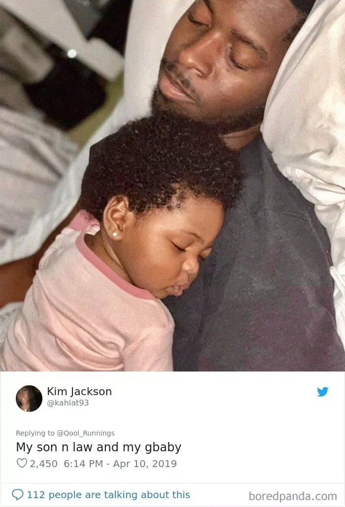 Father Posts A Pic Showing How His Kid Sleeps On Him, 30 Dads Join The Hilarious Thread