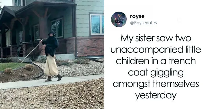 These Kids Dressed Up As A Man In A Trench Coat And Twitter Can't Handle It
