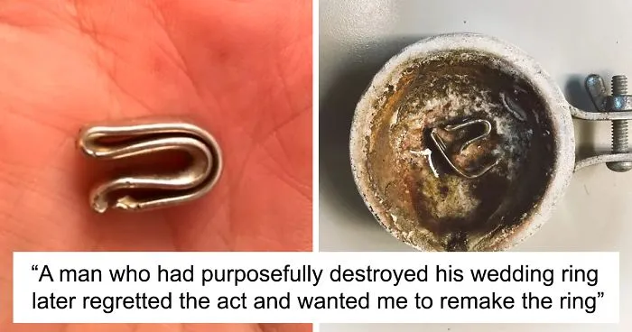 Man Brings A Completely Smashed Wedding Ring, Asks Me To Remake It As Accurately As Possible