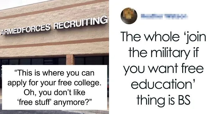 Baby Boomer Suggests Everyone Who Wants "Free" Education Should Join The Army, Gets Shut Down By Millennial
