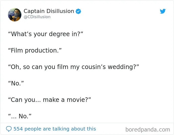 30 Of The Funniest Tweets From People Answering The Question 'What's Your Degree In'