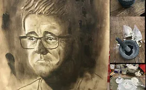 I Painted The Worlds Leading Coral Reef Scientist Using Dead Bleached Coral And The Coal That's Killing It.