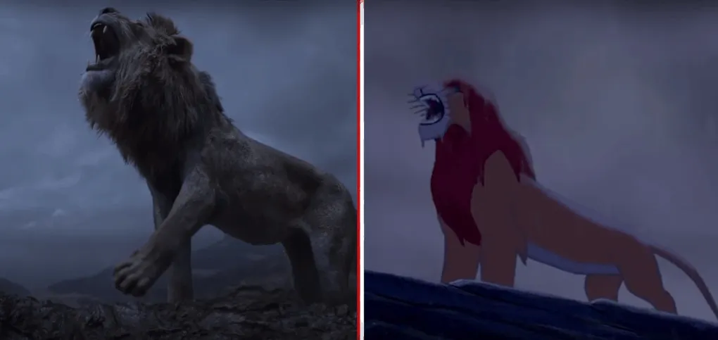 The Internet Has A Frame-By-Frame Comparison Of The New Lion King Trailer With The Original Drawing
