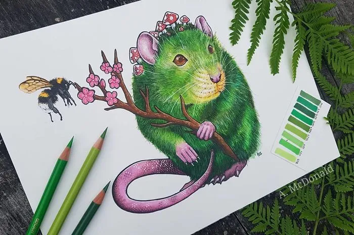 My 30 Animal Portraits That I Painted Using Watercolors And Pencils