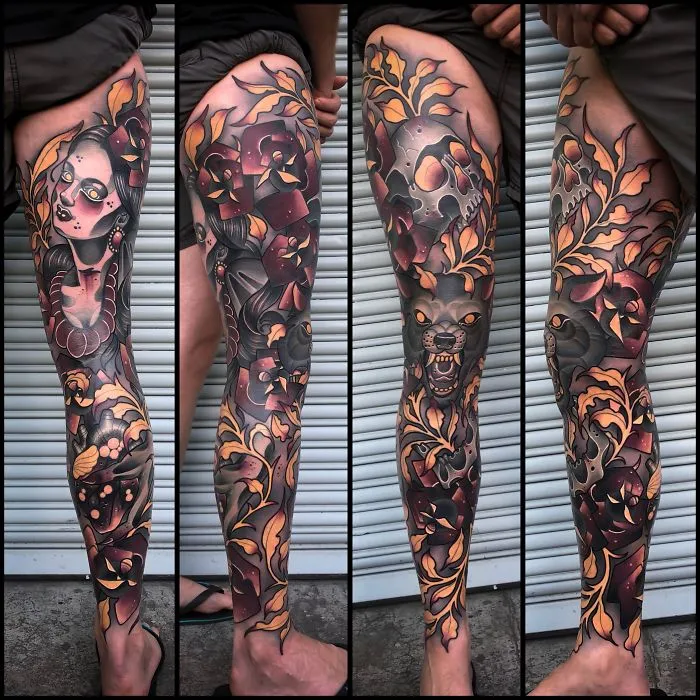 40 Tatuajes épicos en las piernas