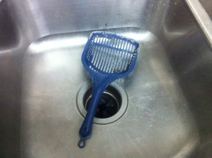 My Roommate Leaves Her Cat's Litter Box Scoop In Our Kitchen Sink