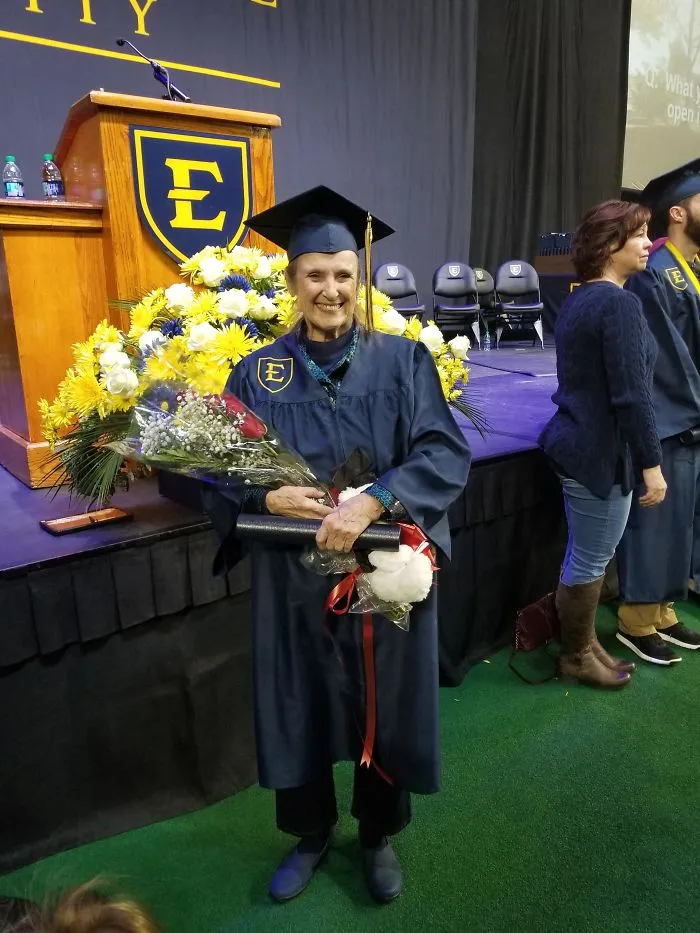 When My Grandmother Became The Oldest Graduate Of East Tennessee State University At The Age Of 87 Year Old
