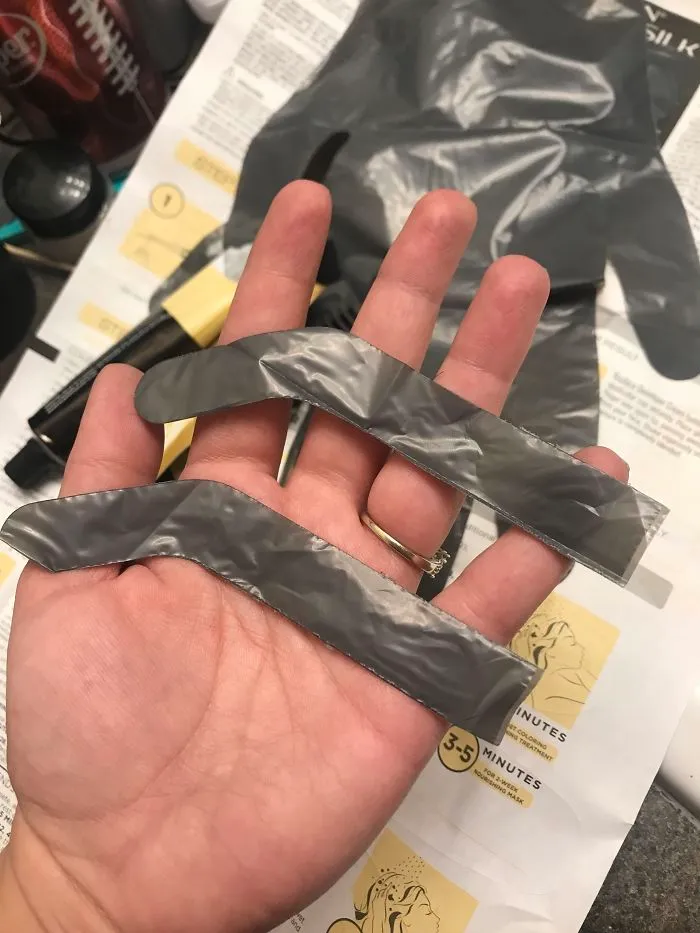 My Hair Dye Came With Little Gloves To Cover My Glasses