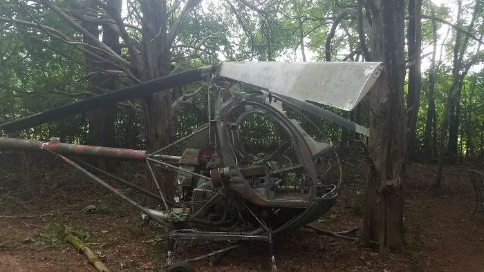 Found An Old Helicopter In The Woods
