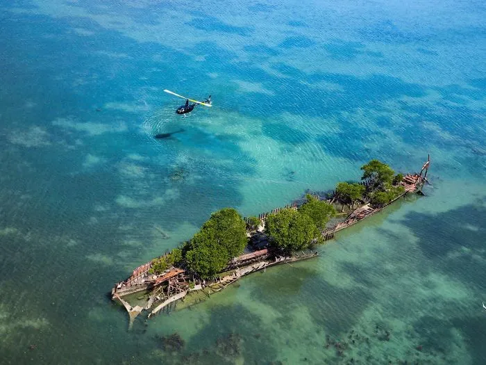 Earth Slowly Reclaiming An Abandoned Boat - SS City Of Adelaide, Wrecked Off The Coast Of Magnetic Island, Australia