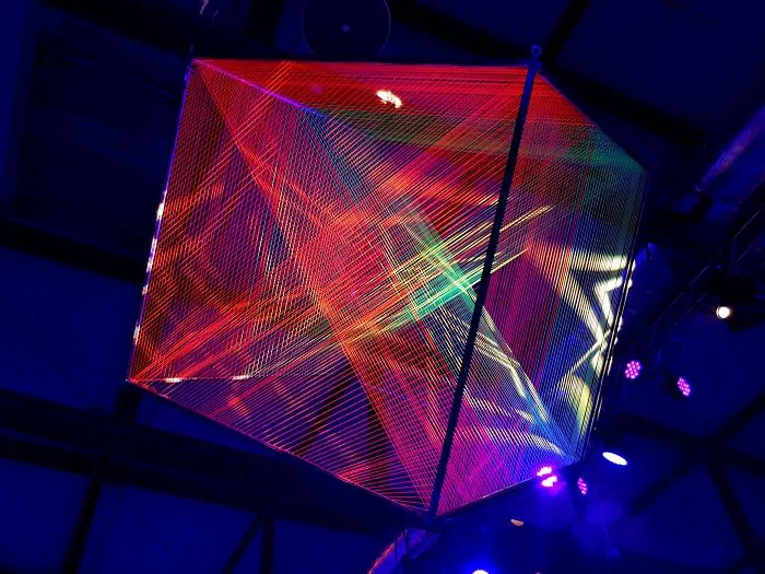 We Make String Installations With Tens Of Thousands Of Intersecting Straight Lines