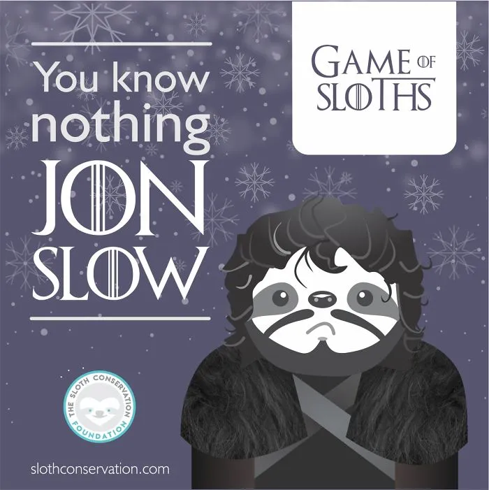 I Turned "Game Of Thrones" Characters Into Sloths With Their Best Quotes (12 Pics)