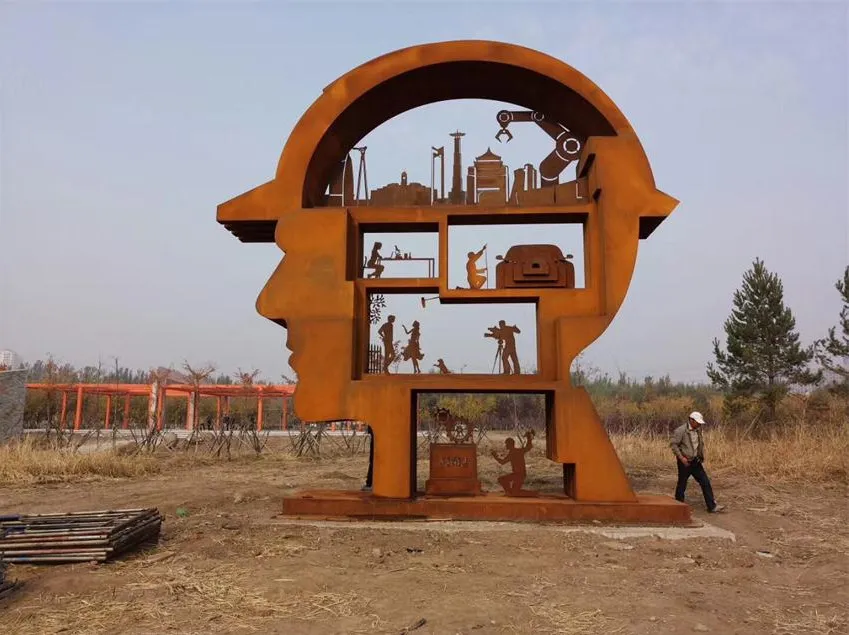 Rusty Corten Metal Arts & Decoration