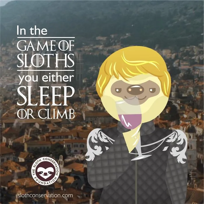 I Turned "Game Of Thrones" Characters Into Sloths With Their Best Quotes (12 Pics)
