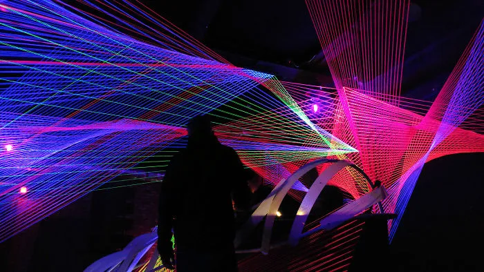 We Make String Installations With Tens Of Thousands Of Intersecting Straight Lines