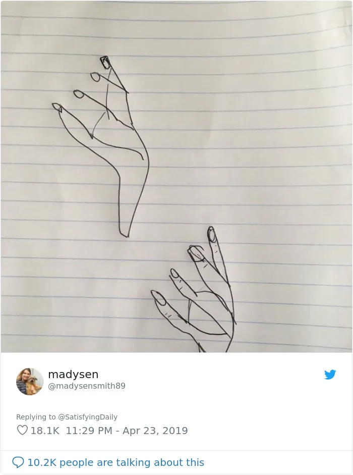 People Are Trying To Follow A Viral Hand-Drawing Tutorial, And They're Failing So Bad, It's Good (24 Pics)