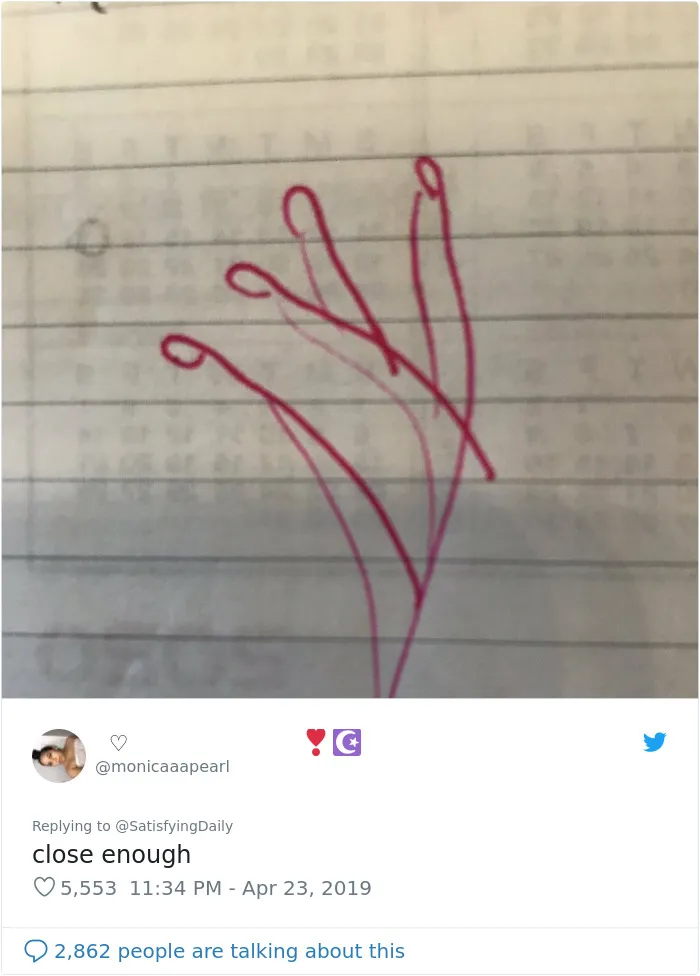 People Are Trying To Follow A Viral Hand-Drawing Tutorial, And They're Failing So Bad, It's Good (24 Pics)