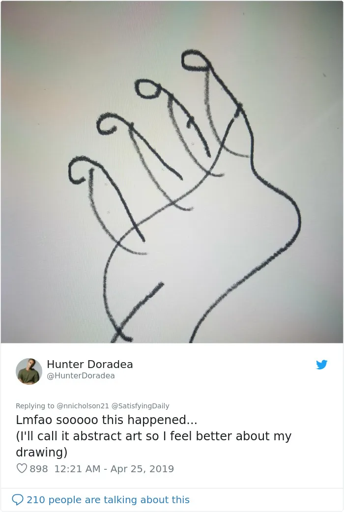 People Are Trying To Follow A Viral Hand-Drawing Tutorial, And They're Failing So Bad, It's Good (24 Pics)
