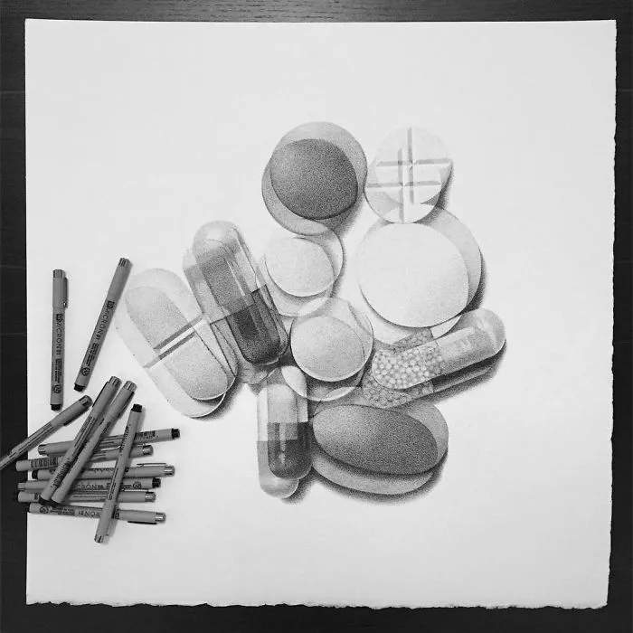 58 Ultra-Realistic Pen Drawings Of Iconic Design And Pop Culture Objects By Alessandro Paglia