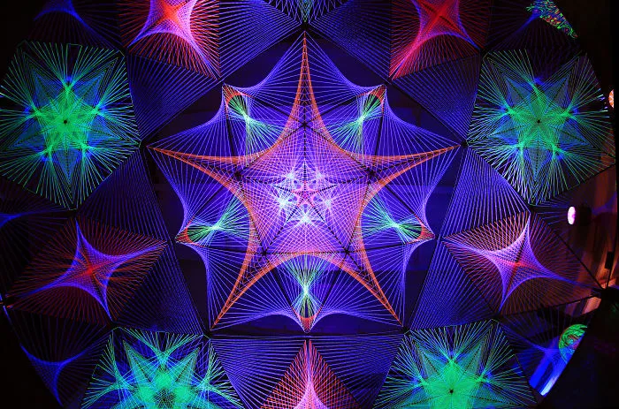 We Make String Installations With Tens Of Thousands Of Intersecting Straight Lines