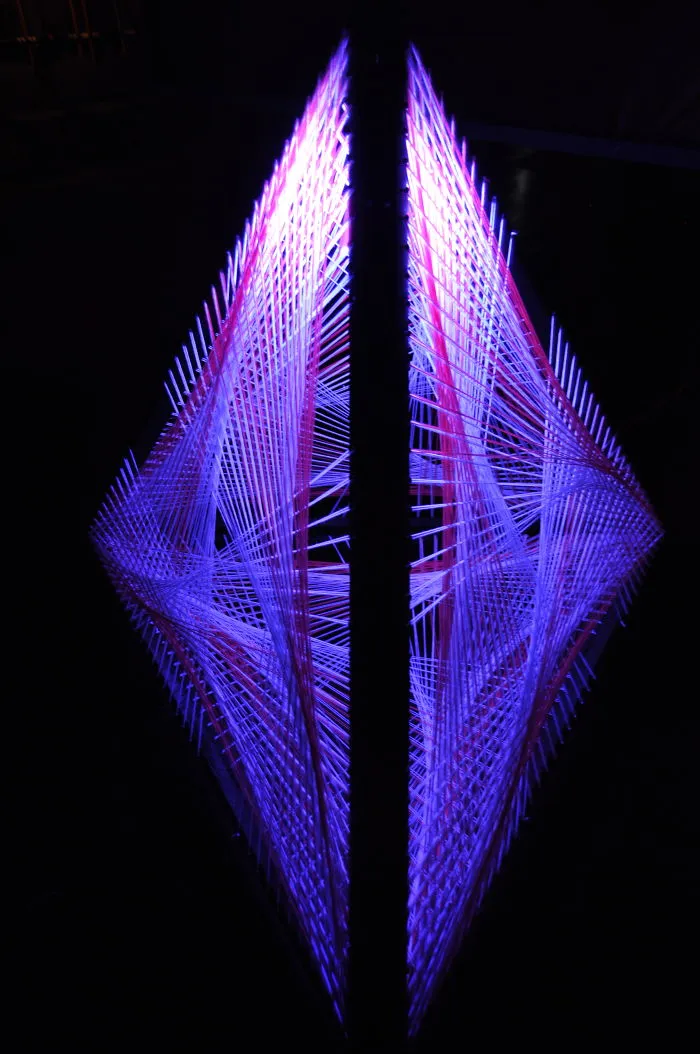 We Make String Installations With Tens Of Thousands Of Intersecting Straight Lines