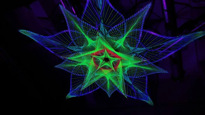 We Make String Installations With Tens Of Thousands Of Intersecting Straight Lines