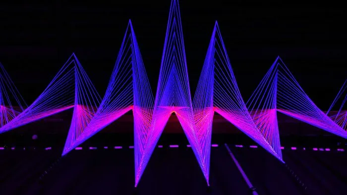 We Make String Installations With Tens Of Thousands Of Intersecting Straight Lines