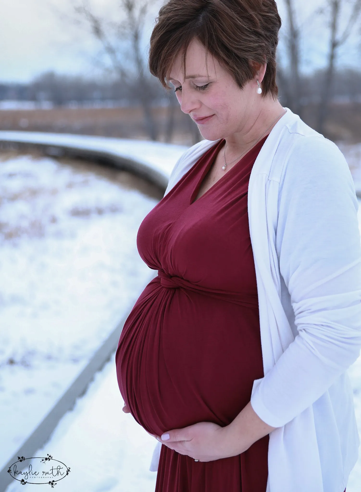 Beautiful Pregnant Momma On A Snowy Day In Denver