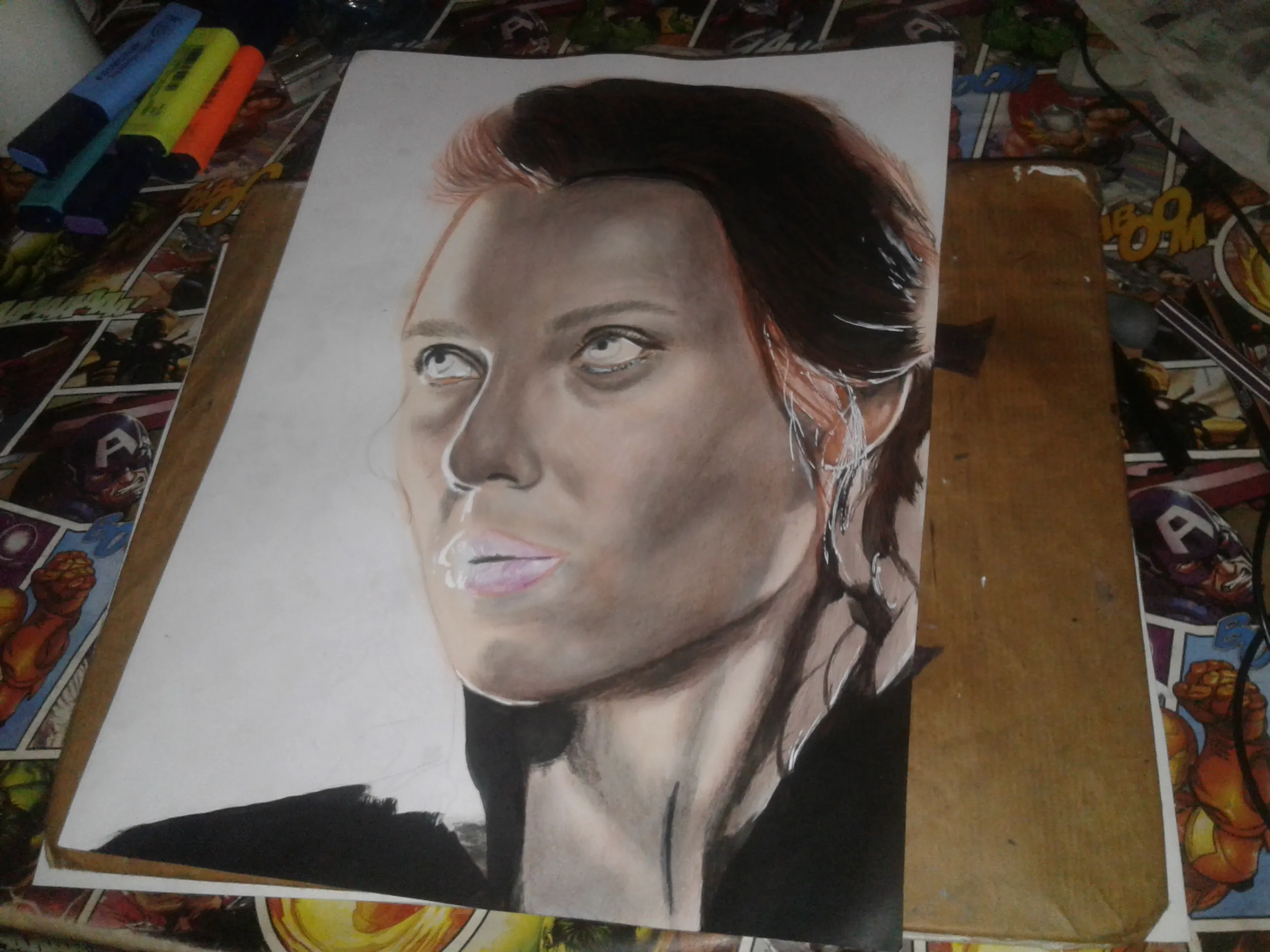 Black Widow Realistc Drawing