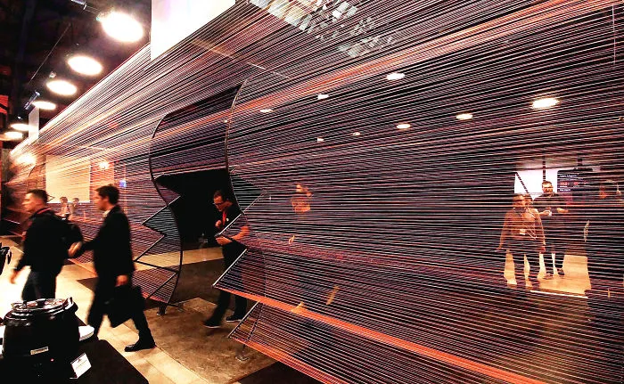 We Make String Installations With Tens Of Thousands Of Intersecting Straight Lines