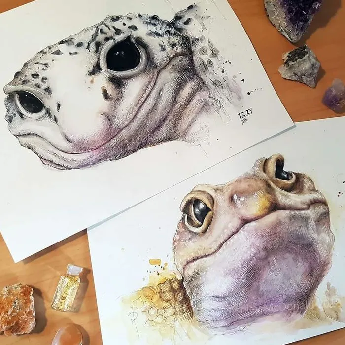 My 30 Animal Portraits That I Painted Using Watercolors And Pencils