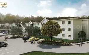 Active Adult Living Residential Community Of 3D Exterior Designs By Architectural Studio