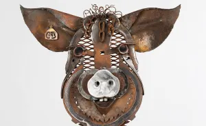 I Make "Barnyard Portraits" From Scrap Metal I Find On Farms