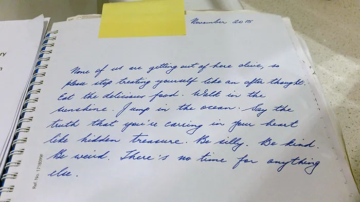 We Buried Mum Today. We Found This In One Of Her Notebooks