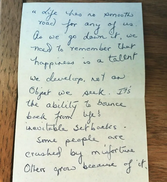 A Quote Written By My Aunt Before Her Premature Death