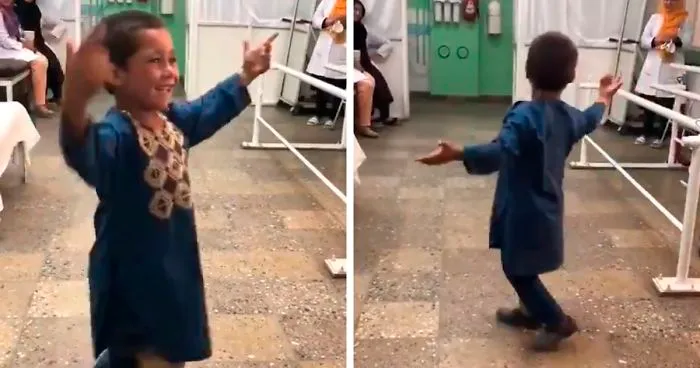 This 5-Year-Old Afghan Boy Dances With Joy After Getting A New Prosthetic Leg And Its Heartwarming
