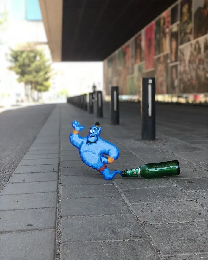 Swedish Artist Is ‘Vandalizing’ Streets With His Stunning Pixel Art (New Pics)