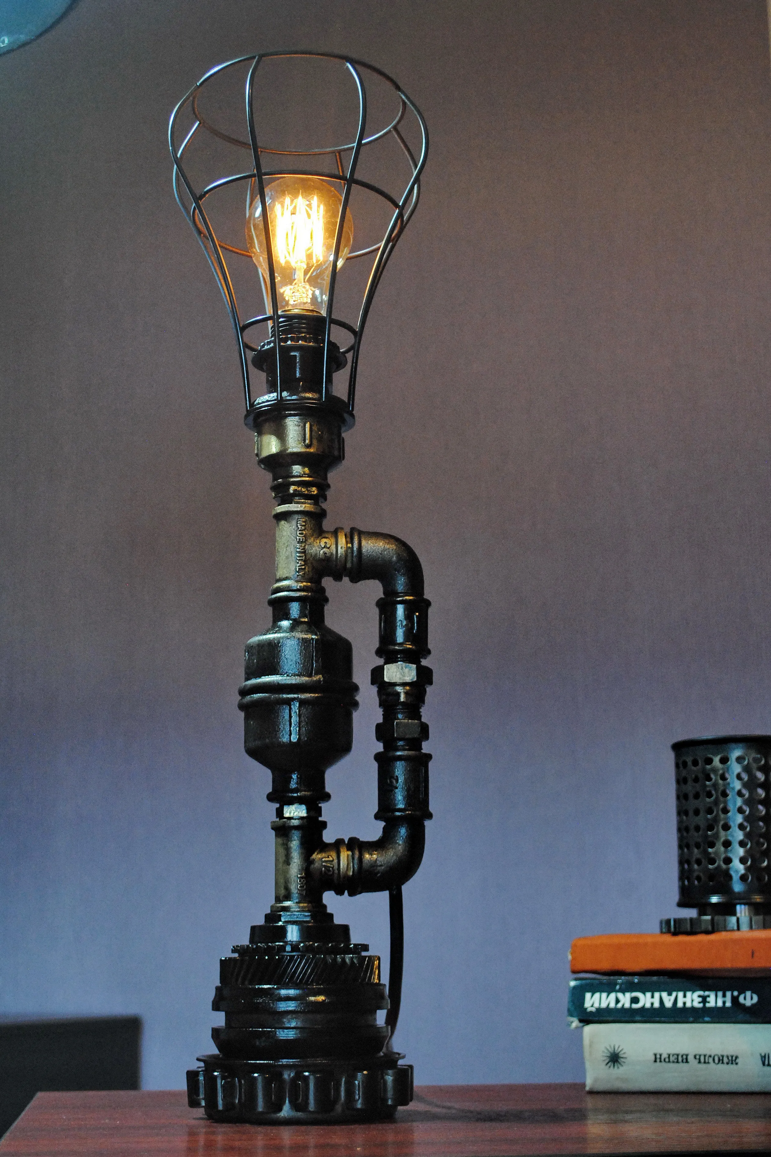 Industrial Lamps Metal Industrial Lamp Steampunk Edison Lamp Industrial Table Lamp Steampunk Industrial Farmhouse Lighting Rustic Iron Lamps Pipe Lamps Rustic Lamp Bulb Industrial Art Lighting Rustic