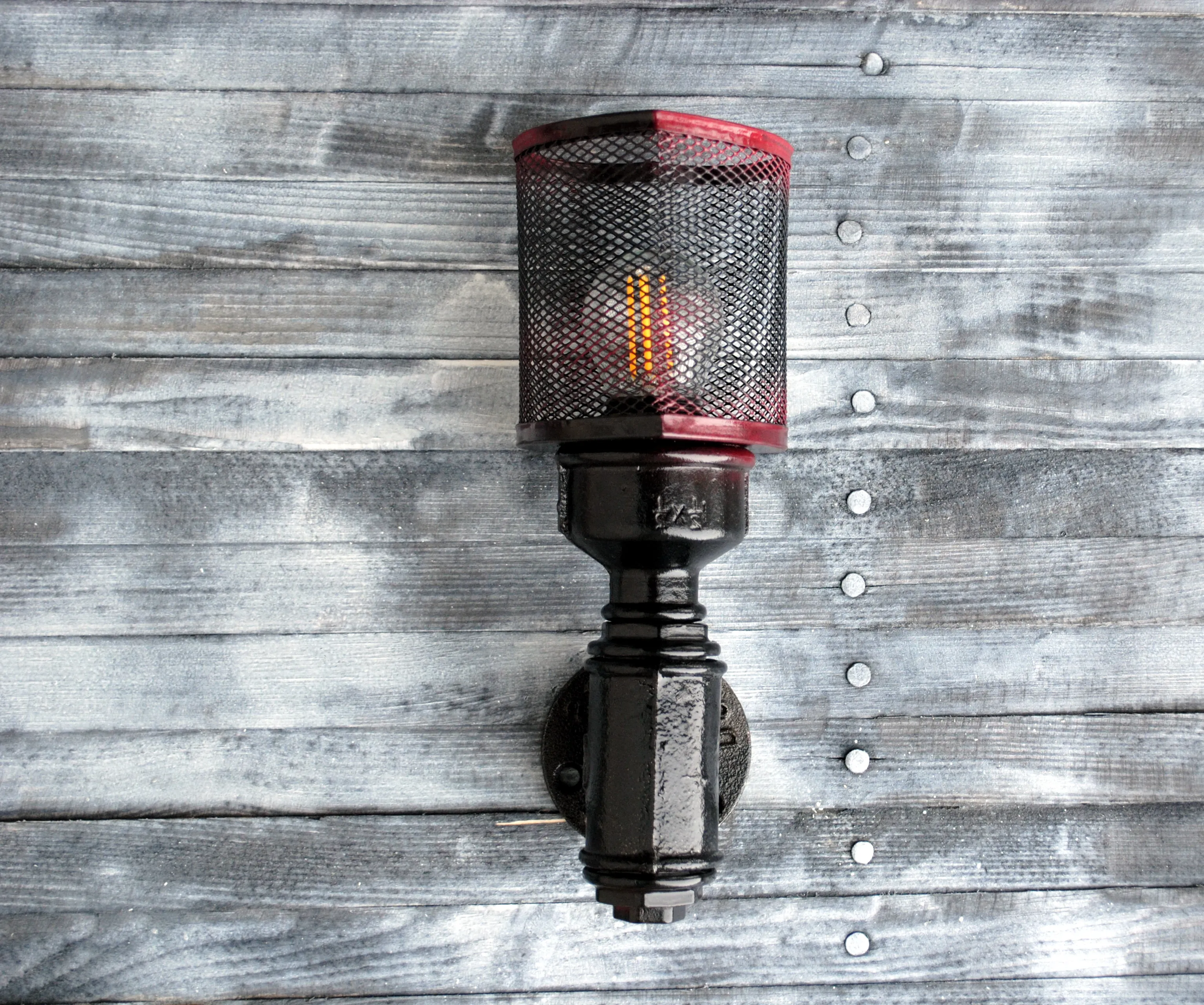 Plug In Wall Sconce Lamp Farmhouse Decor Rustic Decor Sconce Lamp Industrial Lighting Steampunk Sconce Vintage Cast Iron Wall Sconces Vintage Bath Sconce