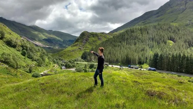An Archaeologist Exploring Battlefield Of Glenshiel In Scotland