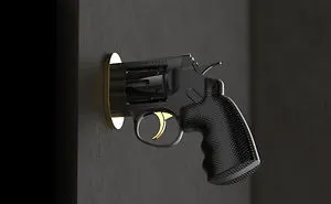 A Gun Shaped Door Knob. 
pull The Trigger, Open The Peace!
