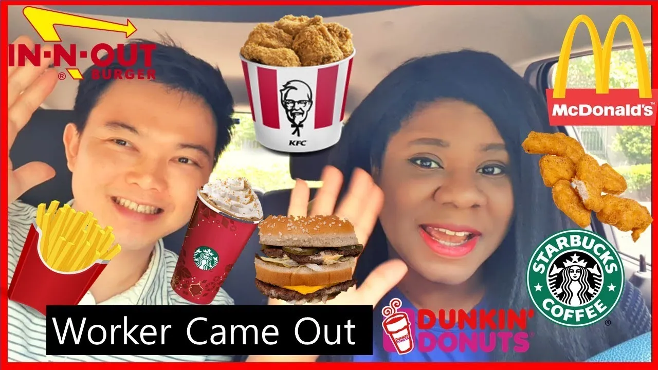 A Couple Tries The Popular Drive Thru Challenge: "Strangers Orders Our Food"  In Korea