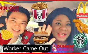 A Couple Tries The Popular Drive Thru Challenge: "Strangers Orders Our Food"  In Korea