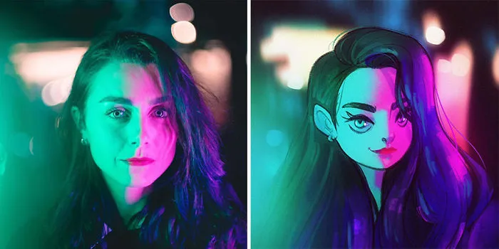 I Asked 16 Artists To Draw My Portrait Photos In Their Style