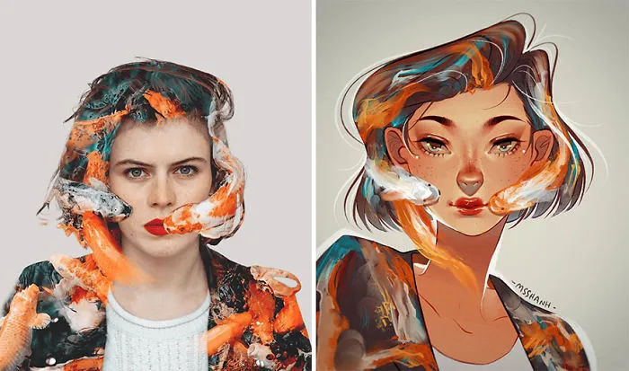 I Asked 16 Artists To Draw My Portrait Photos In Their Style