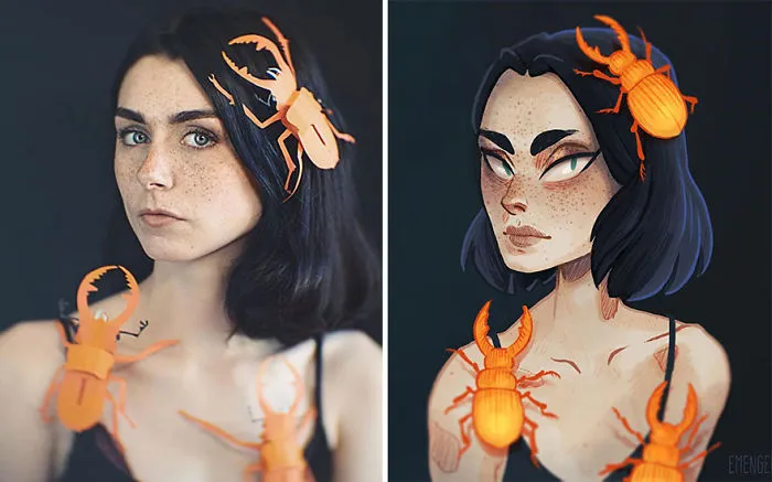 I Asked 16 Artists To Draw My Portrait Photos In Their Style